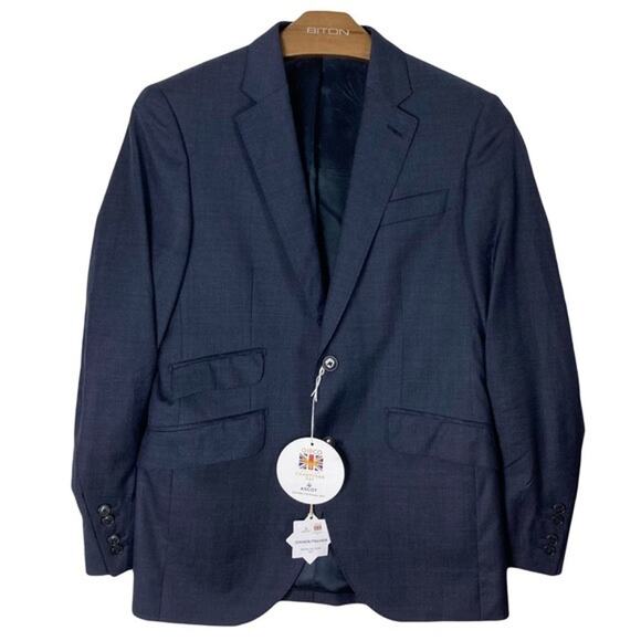 NWT Hackett London Blazer Jacket Sports Coat 38R Wool Navy 2-Button 2-Vent Lined - Picture 1 of 15